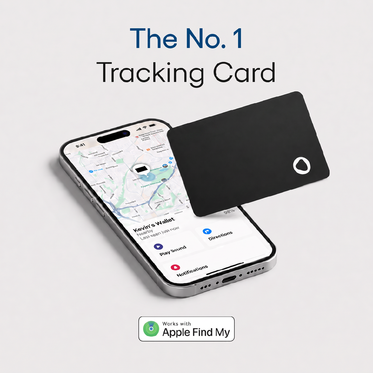 Tracking card with phone map